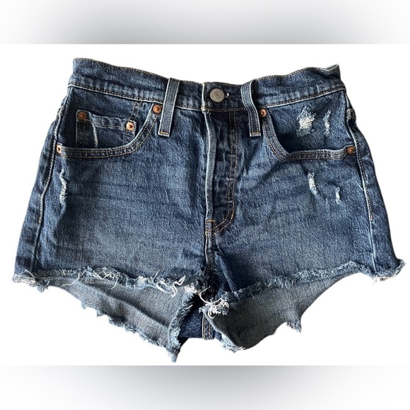 Levi’s 501 ,,Stylish Women's Denim Shorts - Light Blue and Dark Blue - Picture 3 of 16